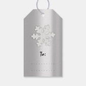 Gelukkig nieuwjaar feestelijke feestdag in Silver Cadeaulabel (Achterkant)