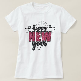 Gelukkig Nieuwjaar | Feestelijke Glitter Nieuwjaar T-shirt