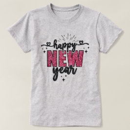 Gelukkig Nieuwjaar | Feestelijke Glitter Nieuwjaar T-shirt