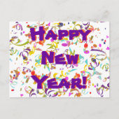 Gelukkig nieuwjaar feestelijke kleurrijke Confetti Briefkaart (Voorkant)