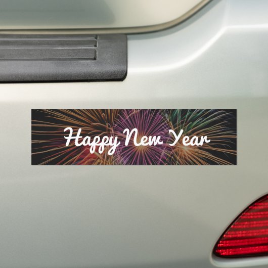 Gelukkig nieuwjaar feestelijke moderne vakantie bumpersticker (Op auto)