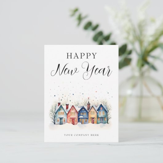 Gelukkig Nieuwjaar feestelijke zaken Feestdagenkaart (Staand voorkant)