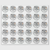 GELUKKIG NIEUWJAAR Festivale Winter Robin Persoonl Cadeaupapier (Vlak)