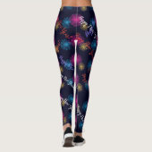 Gelukkig nieuwjaar! Fireworks zwart Leggings (Achterkant)