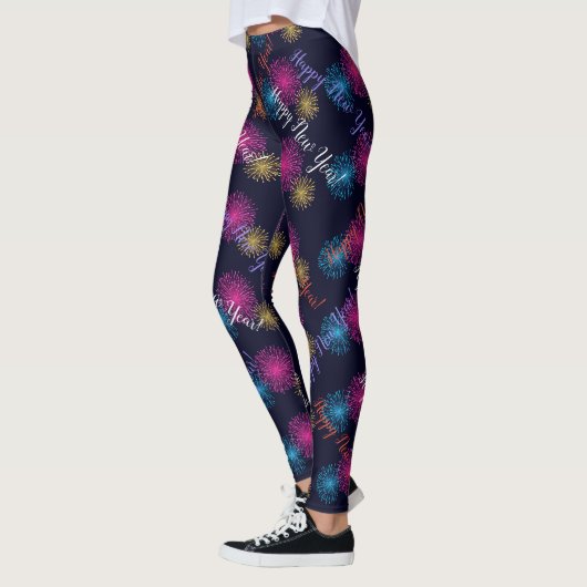 Gelukkig nieuwjaar! Fireworks zwart Leggings (Links)