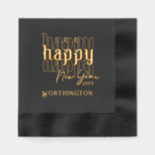 Gelukkig Nieuwjaar Folie gestempeld servetten (Voorkant)