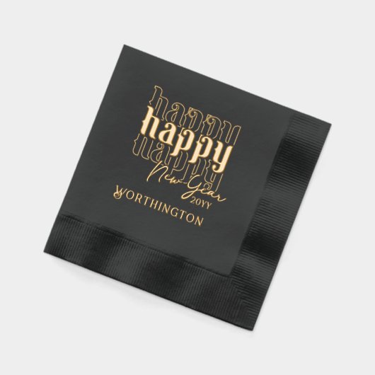 Gelukkig Nieuwjaar Folie gestempeld servetten (Links)