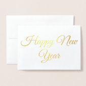 Gelukkig nieuwjaar folie kaarten (Voorkant met envelop)