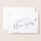 Gelukkig nieuwjaar folie kaarten (Voorkant met envelop)