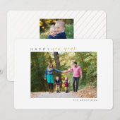 Gelukkig Nieuwjaar Foto Feestdagenkaart (Voorkant / Achterkant)