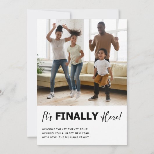 Gelukkig nieuwjaar foto feestdagenkaart (Voorkant)