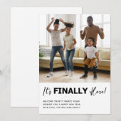 Gelukkig nieuwjaar foto feestdagenkaart (Voorkant / Achterkant)