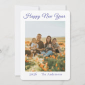 Gelukkig Nieuwjaar Foto Feestdagenkaart (Voorkant)