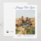 Gelukkig Nieuwjaar Foto Feestdagenkaart (Voorkant / Achterkant)