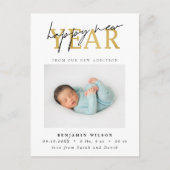 Gelukkig Nieuwjaar Foto Geboorte Feestdagenkaart (Voorkant)