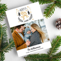 Gelukkig Nieuwjaar Foto Leuk Feestelijke Hand getr