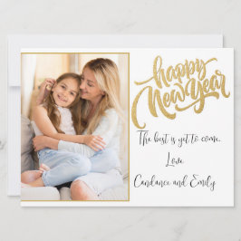 Gelukkig Nieuwjaar Foto Vakantiekaart Feestdagenkaart