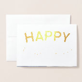 Gelukkig Nieuwjaar - foto van uw kind Folie Kaarten (Voorkant met envelop)