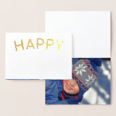 Gelukkig Nieuwjaar - foto van uw kind Folie Kaarten (Display)