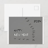 Gelukkig Nieuwjaar Ganzen Cust. Tekst Briefkaart (Voorkant / Achterkant)