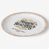 Gelukkig Nieuwjaar gepersonaliseerd Papieren Bordje (Gekanteld)