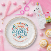 Gelukkig Nieuwjaar gepersonaliseerd Papieren Bordje (Feest)