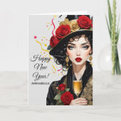 "Gelukkig Nieuwjaar" gevouwen aankondiging Kaart (Voorkant)