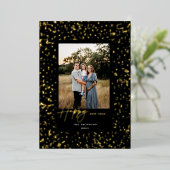 Gelukkig Nieuwjaar Glans Folie Feestdagenkaart (Staand Voorkant)