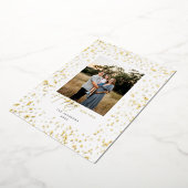 Gelukkig Nieuwjaar Glans op Wit Folie Feestdagenkaart (Gedraaid)