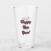 Gelukkig nieuwjaar glas (Voorkant)