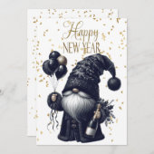 Gelukkig Nieuwjaar Gnome Aankondiging (Voorkant / Achterkant)