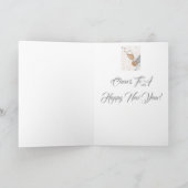 Gelukkig Nieuwjaar Gnome Bedankkaart (Binnen)