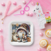 Gelukkig Nieuwjaar Gnome Papieren Bordje (Feest)