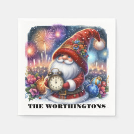 Gelukkig Nieuwjaar Gnome servetten