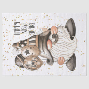 Gelukkig Nieuwjaar Gnome Tissuepapier