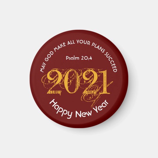 Gelukkig nieuwjaar | GOD'S PLANNEN | 2021 Magneet (Voorkant)