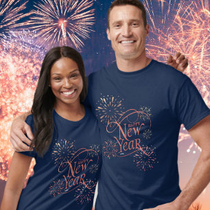 Gelukkig Nieuwjaar Gold Foil Script T-shirt