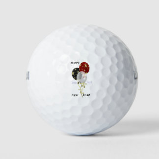 Gelukkig Nieuwjaar Golfballen