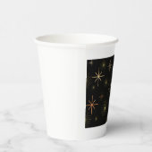 Gelukkig Nieuwjaar - Goud - Black Cup Papieren Bekers (Rechts)
