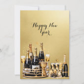 Gelukkig Nieuwjaar Goud en Zwarte Zakelijke Kaart (Voorkant)