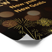Gelukkig Nieuwjaar – Goudbruine Poster (Hoek)