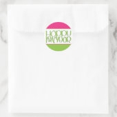 Gelukkig Nieuwjaar groene Sticker (Tas)