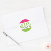 Gelukkig Nieuwjaar groene Sticker (Envelop)