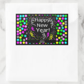 Gelukkig Nieuwjaar Groeten Rechthoek Sticker (Tas)