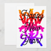 Gelukkig Nieuwjaar Groetkaart Feestdagenkaart (Voorkant / Achterkant)