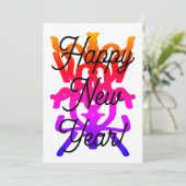 Gelukkig Nieuwjaar Groetkaart Feestdagenkaart (Staand voorkant)