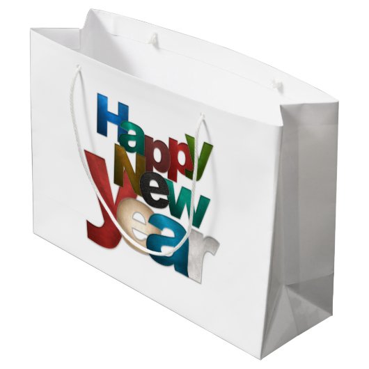 Gelukkig Nieuwjaar Groot Cadeauzakje (Achterkant Gekanteld)