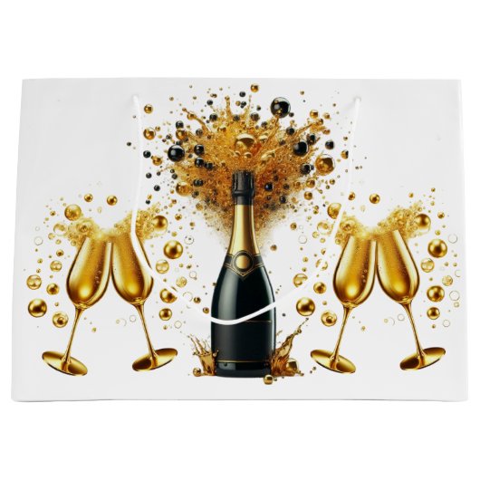 Gelukkig nieuwjaar groot cadeauzakje (Voorkant)