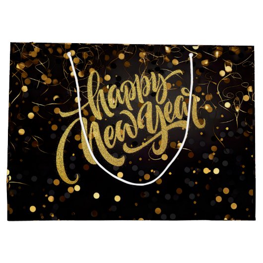 Gelukkig nieuwjaar groot cadeauzakje (Achterkant)