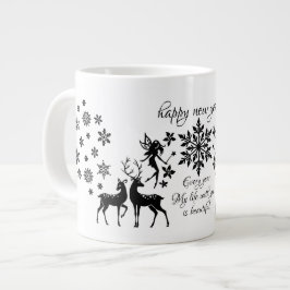 gelukkig nieuwjaar grote koffiekop